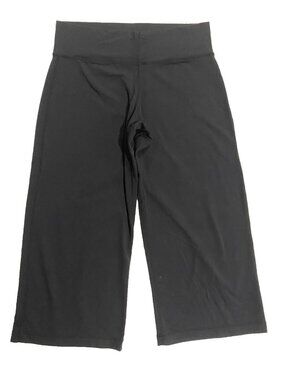 LULULEMON Wide Leg Crop Legging 10 Black Yoga Pants Pilates Princess Activewear